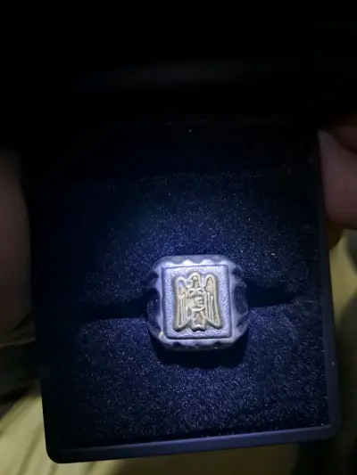 Anillo de sello en plata 980 - miniatura 4