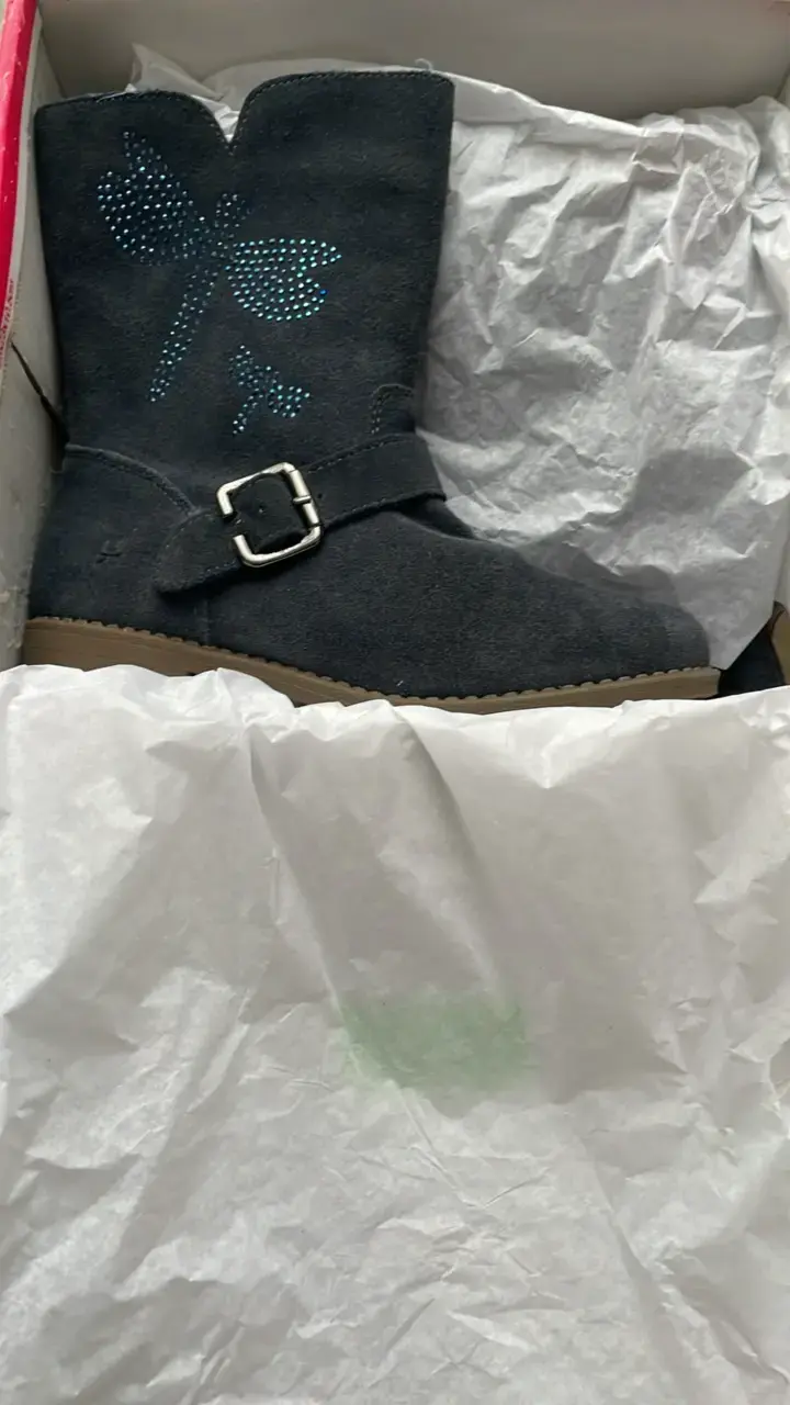 Botines de gamuza azul Talla 32. - 5