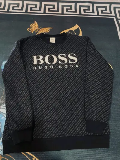 Polerón Hugo Boss negro con logo - miniatura 1