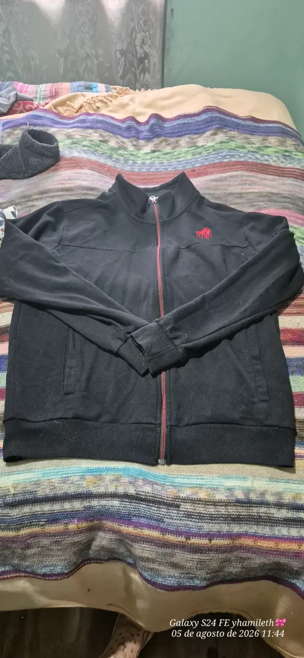 Chaqueta Negra Polo Ralph Lauren con Cierre - 1