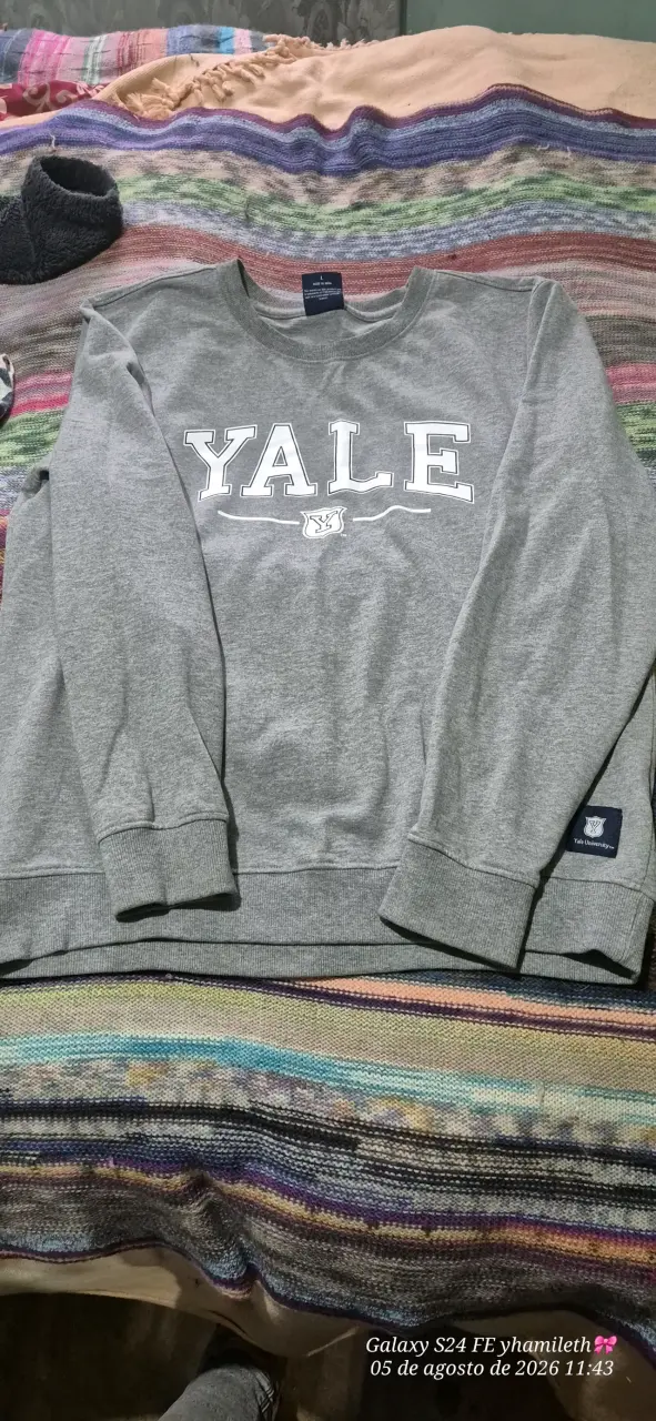 Polerón gris Yale University talla L
