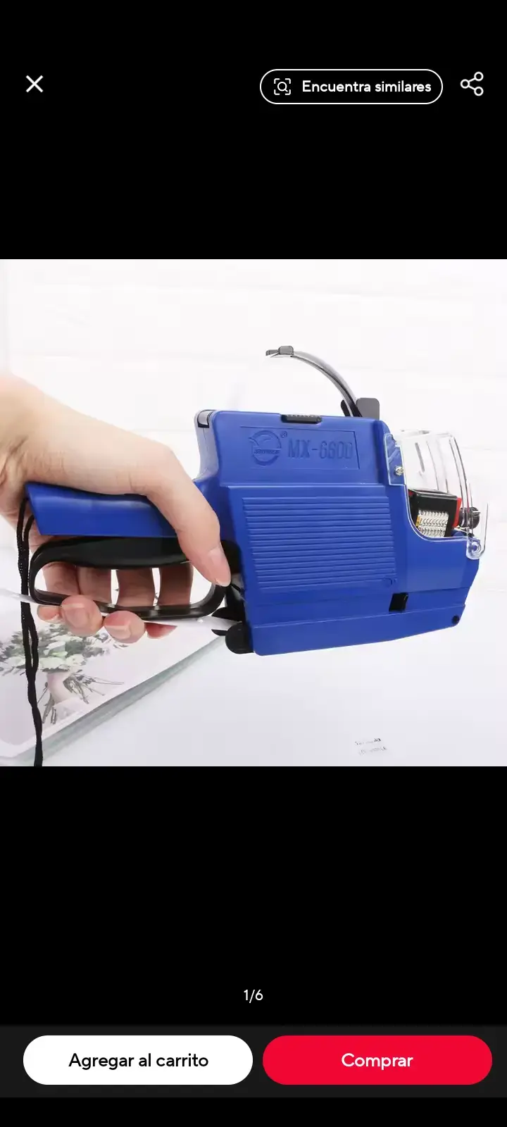Etiquetadora manual azul MX-6600