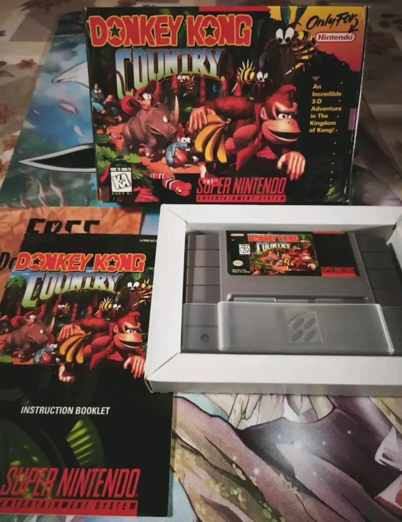 Juego Donkey Kong Country para SNES en caja