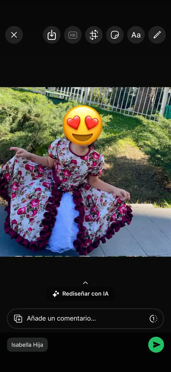 Vestido infantil floral con volantes