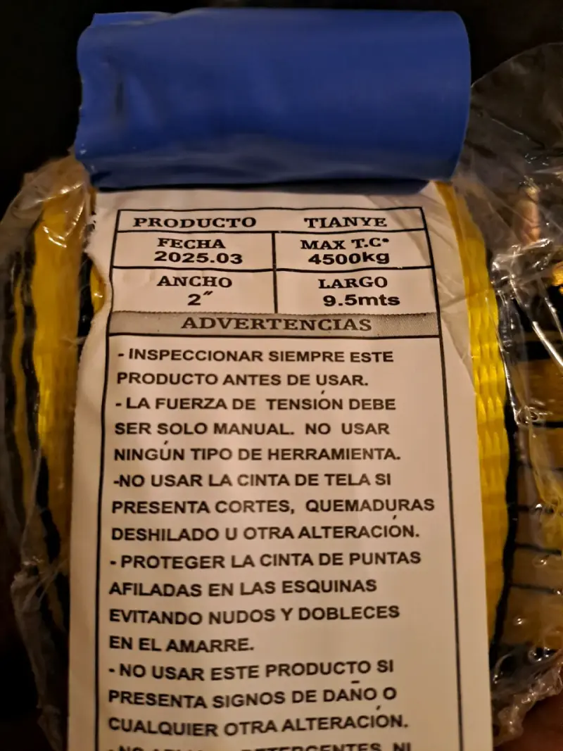 Cinta de amarre con trinquete 5m 4500dan - 6