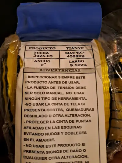 Cinta de amarre con trinquete 5m 4500dan - miniatura 6