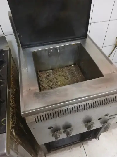Freidora industrial de acero inoxidable con ruedas - miniatura 5