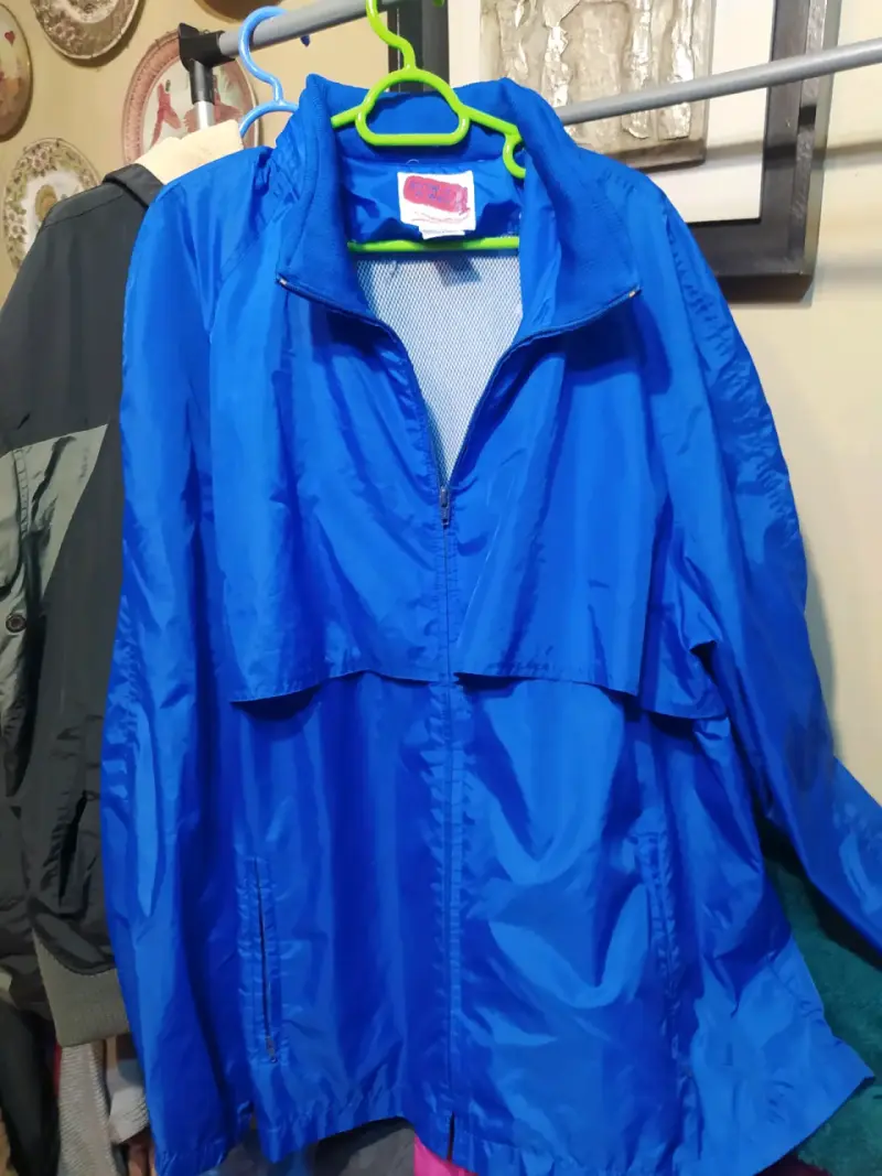 Chaqueta cortaviento azul unisex - 1