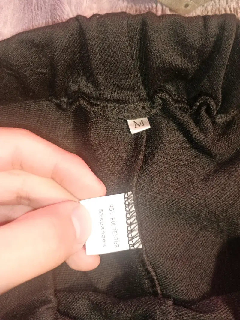 Pantalones deportivos negros con franjas rojas M - 3