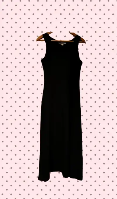 Vestido largo negro elegante - miniatura 1