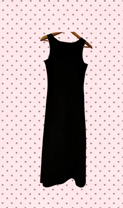 Vestido largo negro elegante - miniatura 2