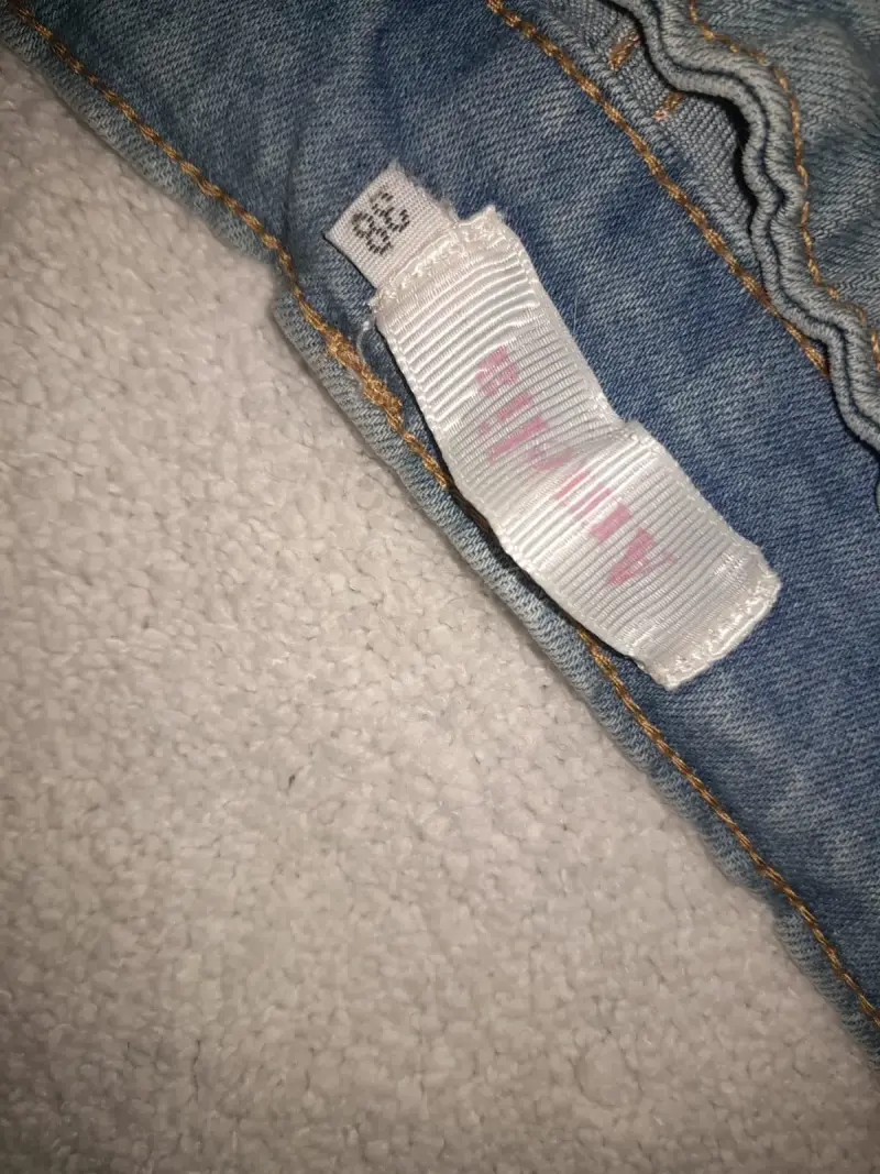Jeans ajustados de mezclilla azul desgastados - 3