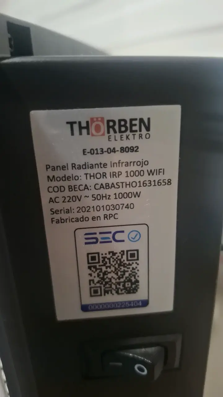Calefactor infrarrojo Thorben con WiFi 1000W - 4