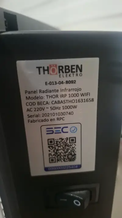 Calefactor infrarrojo Thorben con WiFi 1000W - miniatura 4
