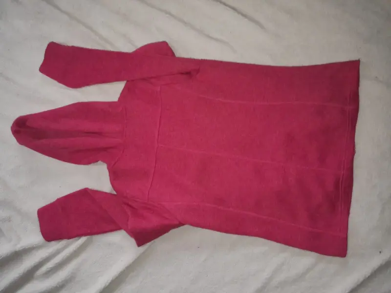 Polerón con capucha fucsia talla XL - 2