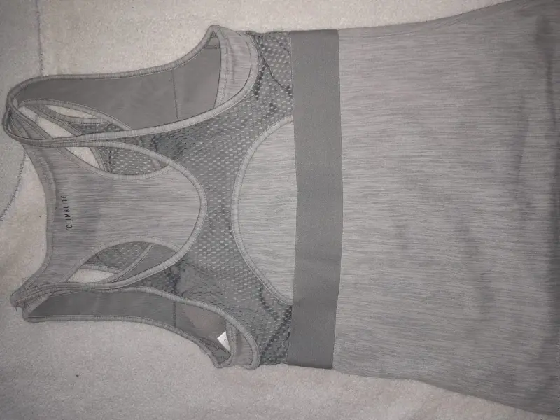 Polera Deportiva Mujer Adidas Gris Talla S - 3