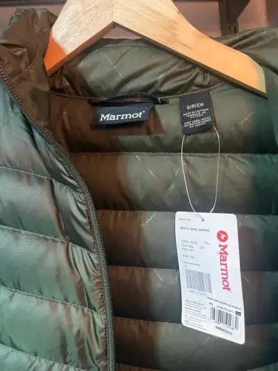 Chaqueta de plumas Marmot verde para mujer - miniatura 4