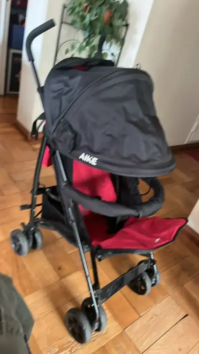Coche de paseo plegable negro infanti aike - miniatura 1