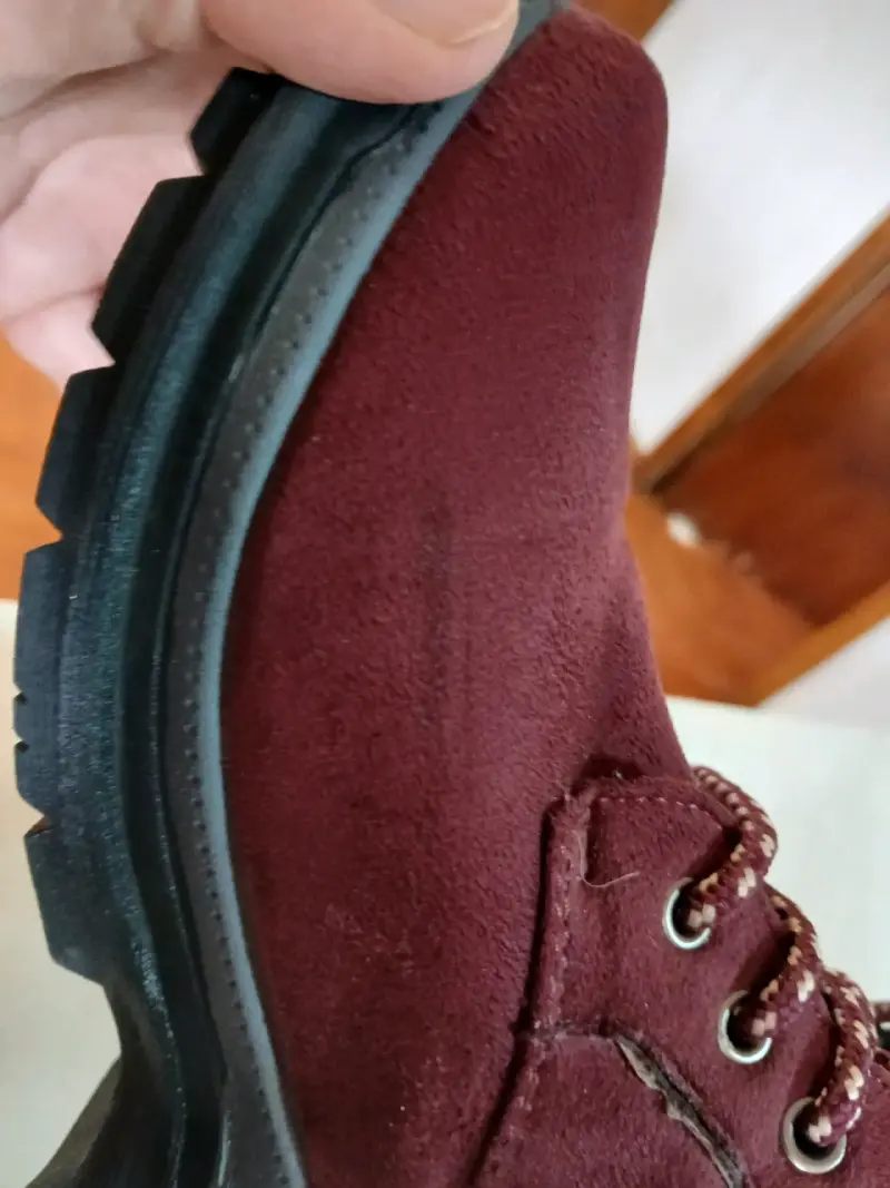 Botas de gamuza burdeos con forro térmico - 4