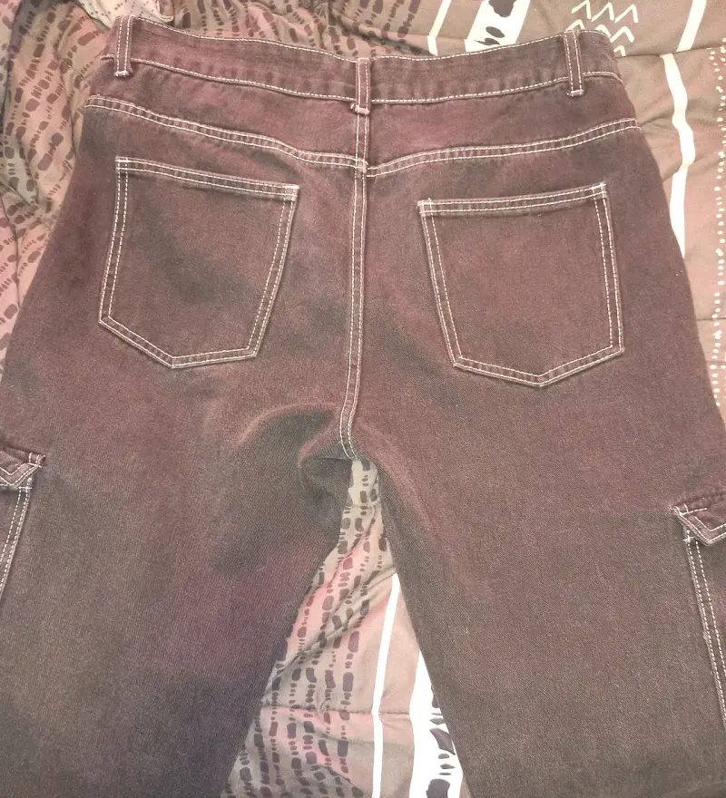 SHEIN Pantalones cargo de mezclilla para hombre L - 2