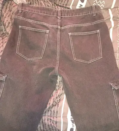 SHEIN Pantalones cargo de mezclilla para hombre L - miniatura 2