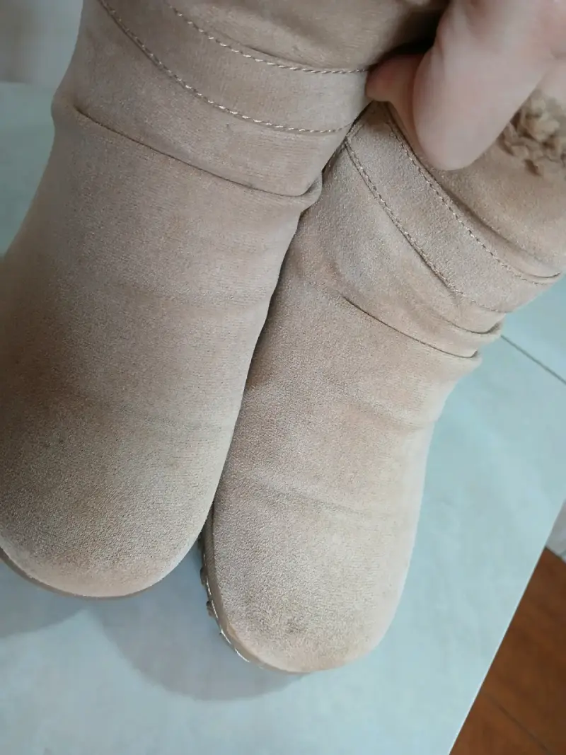 Botines de invierno beige con forro de lana - 3