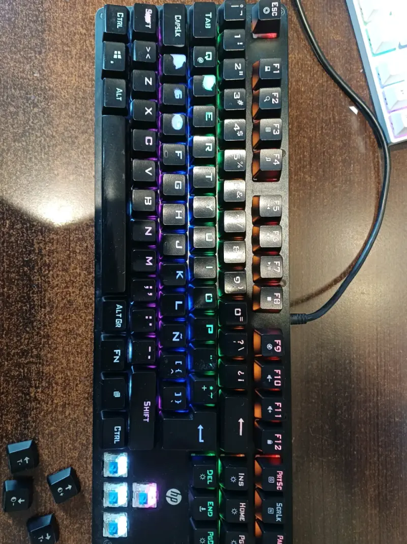 Teclado mecánico retroiluminado HP con blue switch - 1