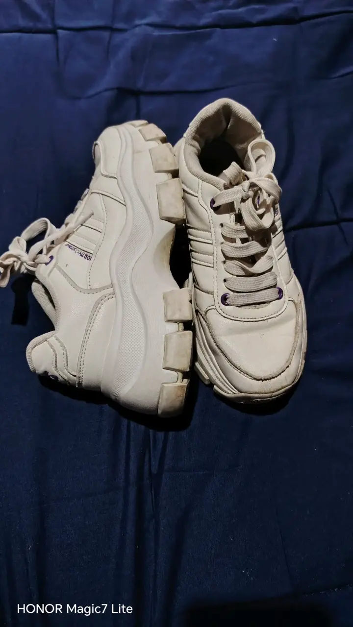 Zapatillas deportivas blancas con plataforma - 1