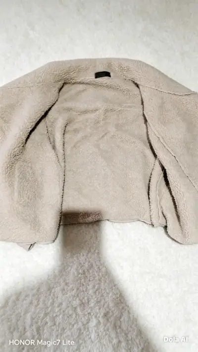 Chaqueta de mujer rosa palo con forro polar - miniatura 2
