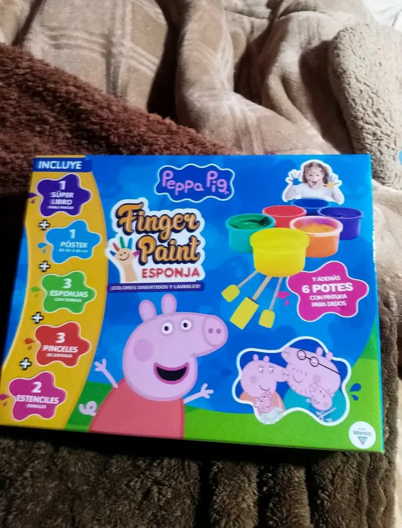 Set de pintura de dedos Peppa Pig con esponjas
