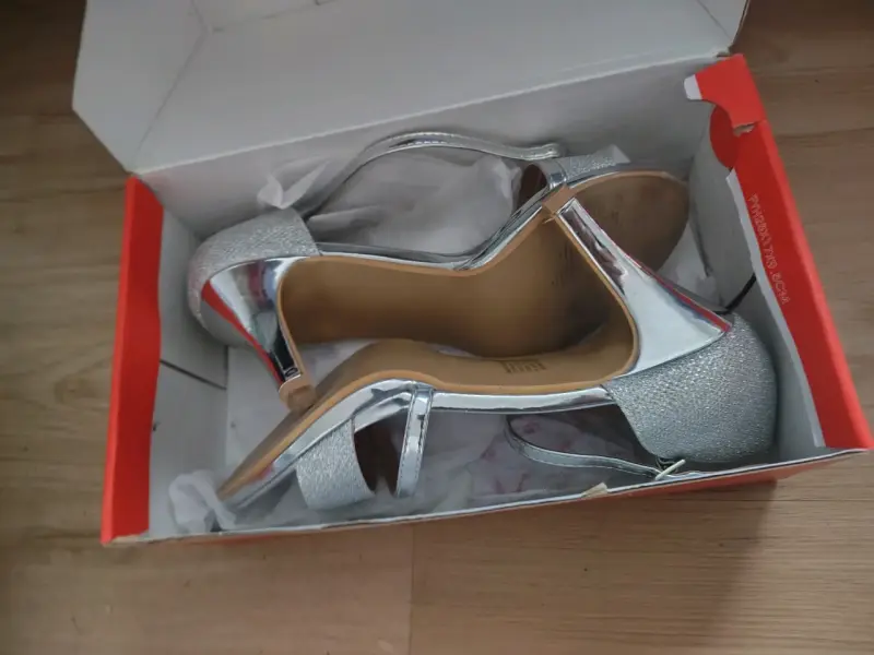 Tacones plateados brillantes Weide para mujer - 2