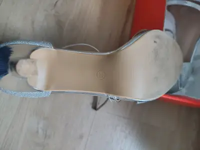 Tacones plateados brillantes Weide para mujer - miniatura 4