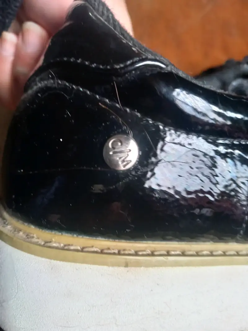 Zapatillas negras de charol con plataforma c/moran - 4