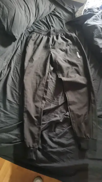 Pantalones deportivos negros Adidas unisex - miniatura 1