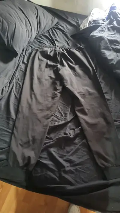 Pantalones deportivos negros Adidas unisex - miniatura 2