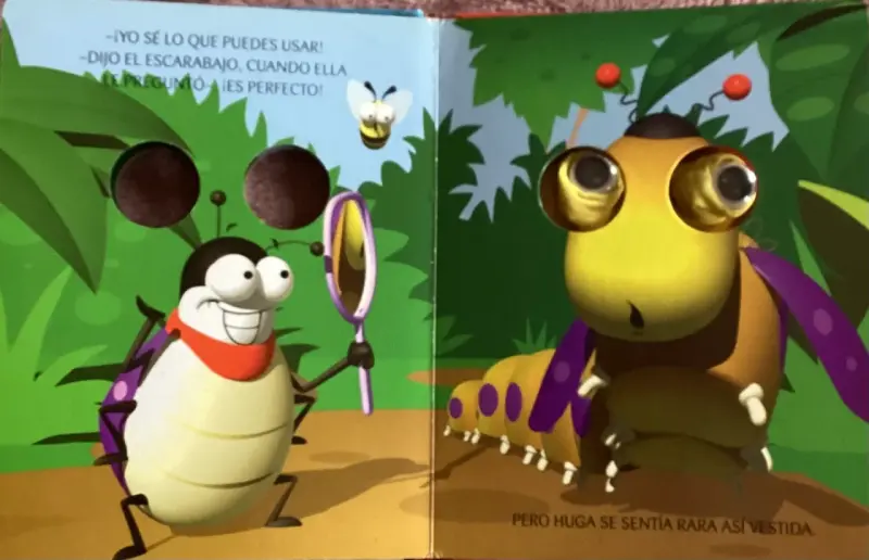 Libro infantil 'Huga, la Oruga' con ojos móviles - 2