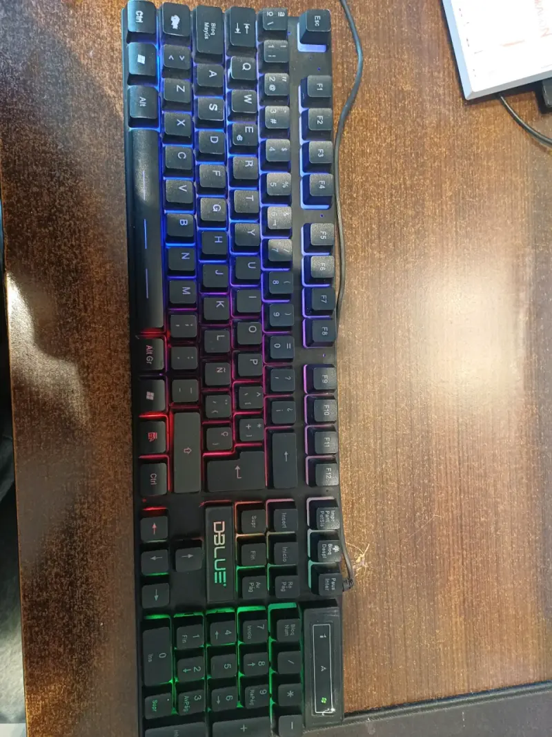 Teclado de membrana retroiluminado Dblue