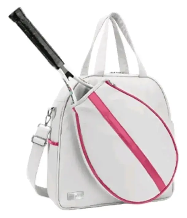 Bolso de Tenis Blanco con Detalles Rosados - 2