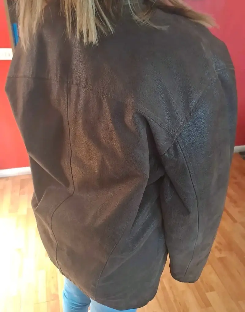 Chaqueta de cuero marrón - 3