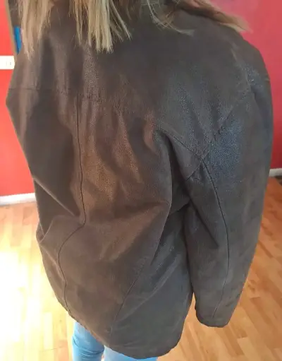 Chaqueta de cuero marrón - miniatura 3