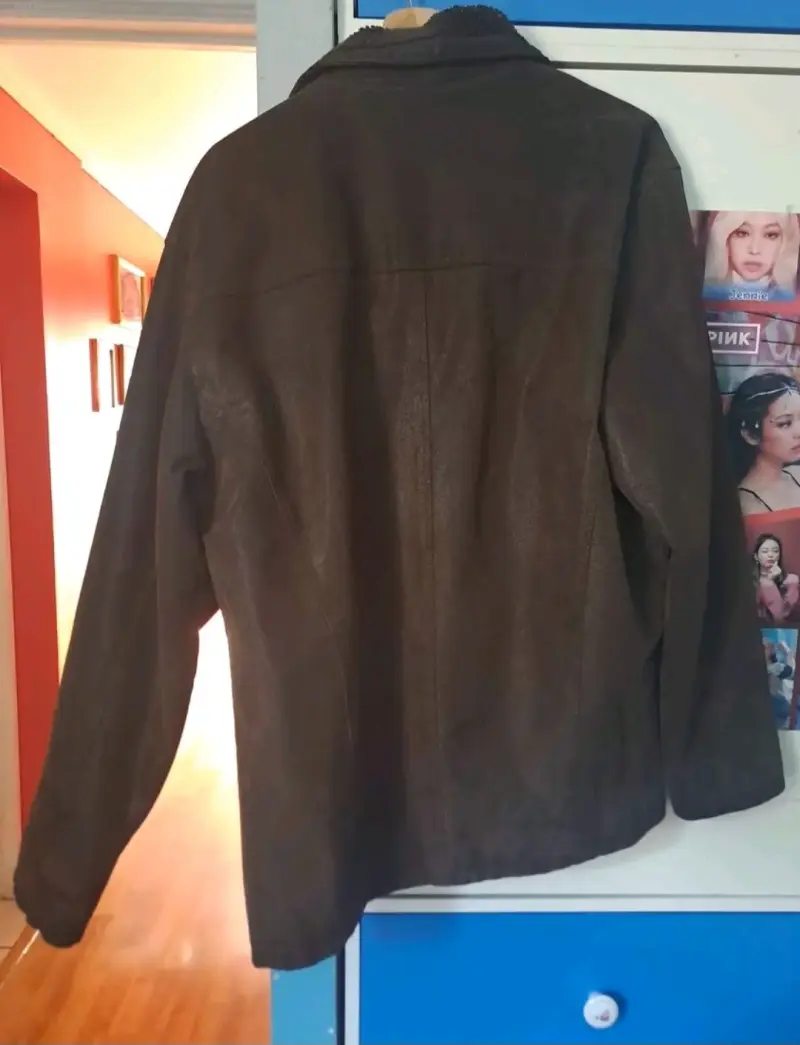 Chaqueta de cuero marrón - 4