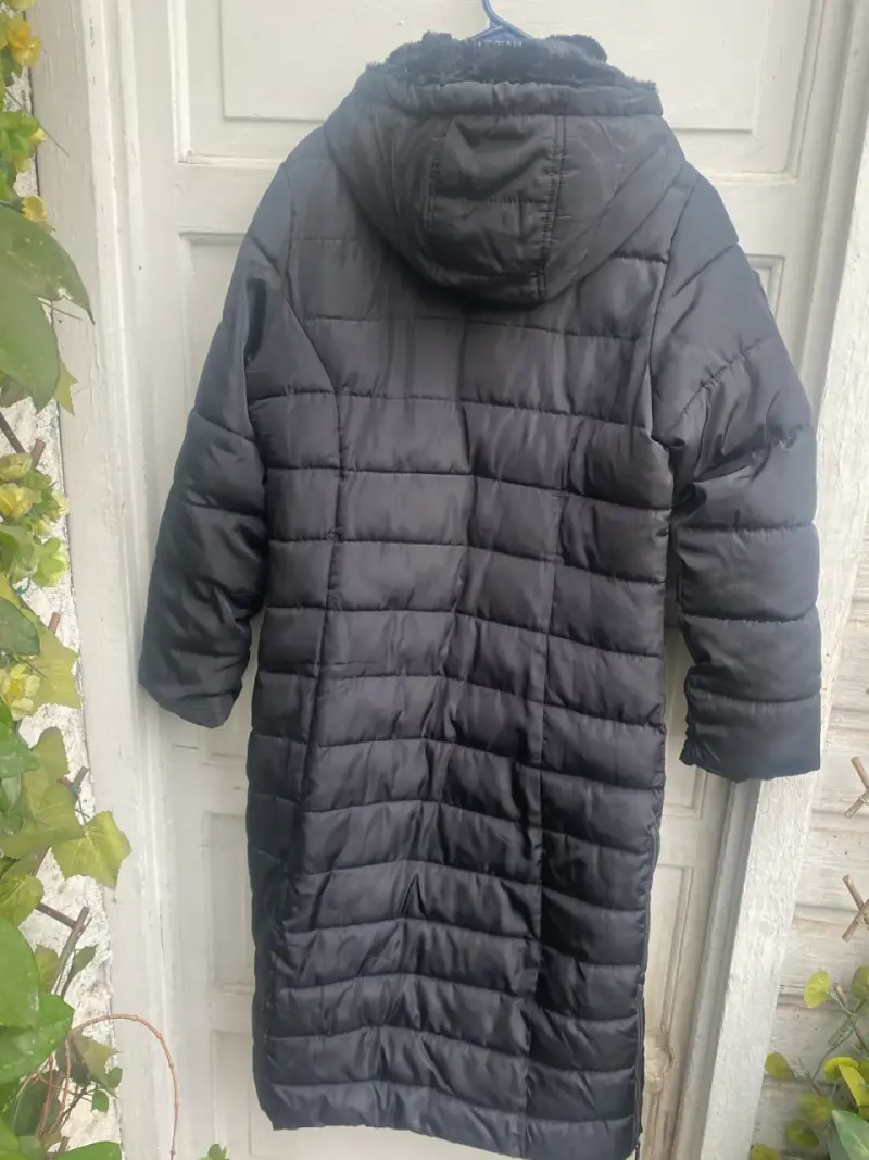 Abrigo largo negro con capucha Canada Weathergear - 4