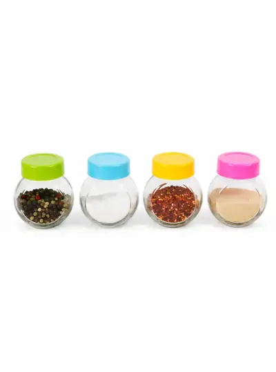 Set de 4 frascos de vidrio para especias - miniatura 1