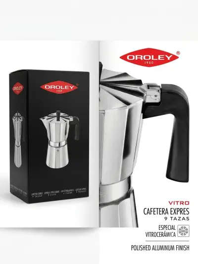 Cafetera Expres OROLEY 9 Tazas Aluminio - miniatura 1