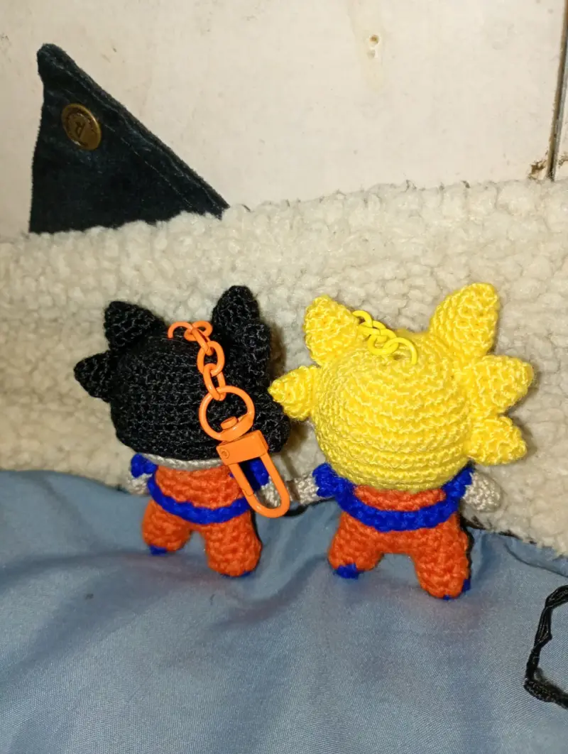 Llaveros amigurumi de Goku 9cm - 2