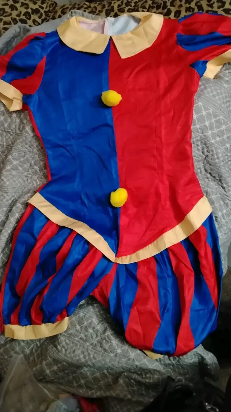 Disfraz de payaso colorido para adulto - 1