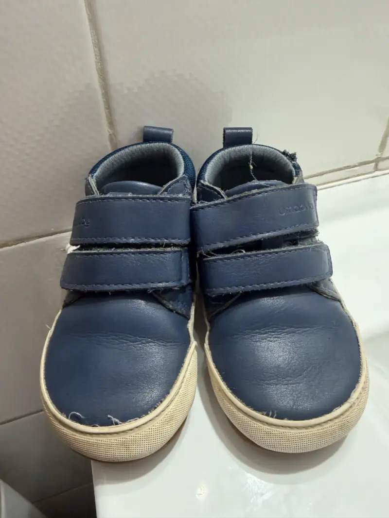Zapatillas de bebé azul con velcro Umababy - 3