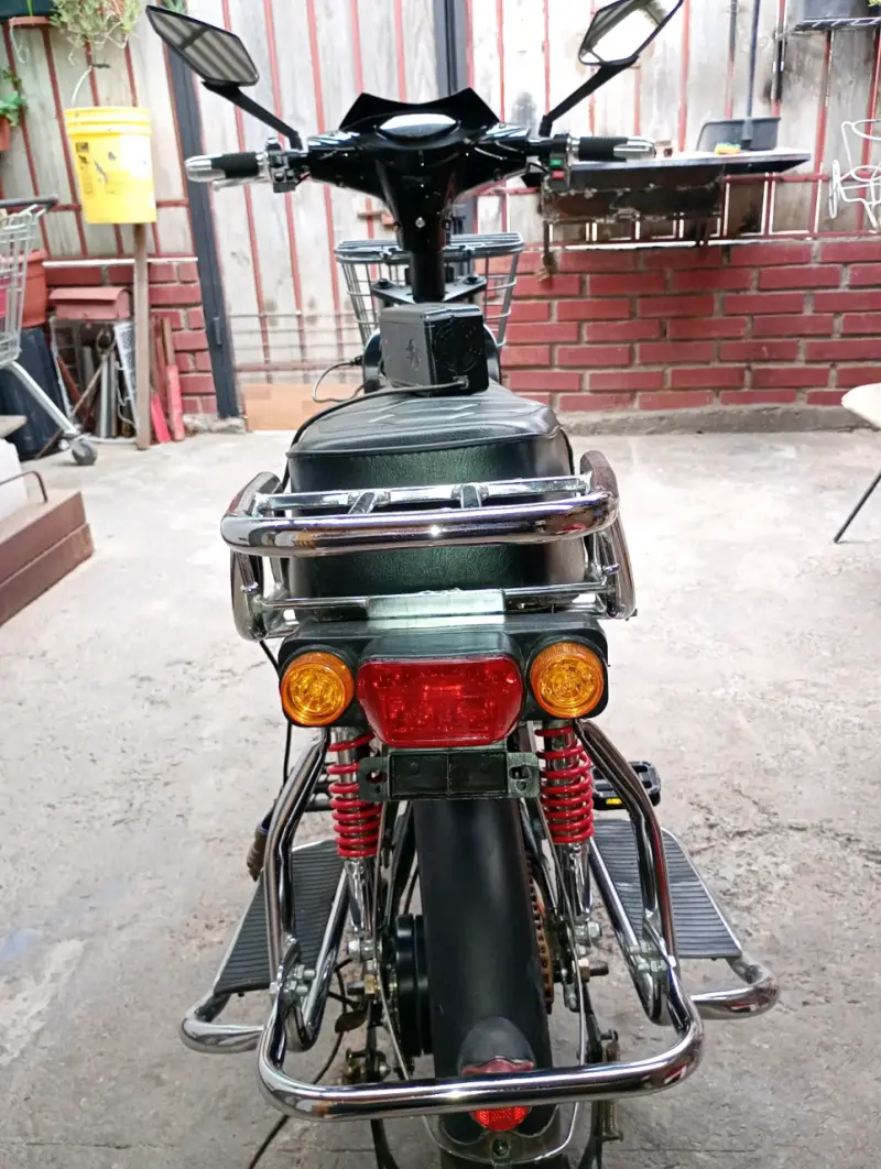 Bicicleta eléctrica con batería recargable y portaequipaje - 1