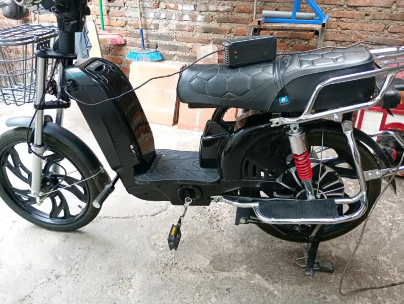 Bicicleta eléctrica con batería recargable y portaequipaje - 4
