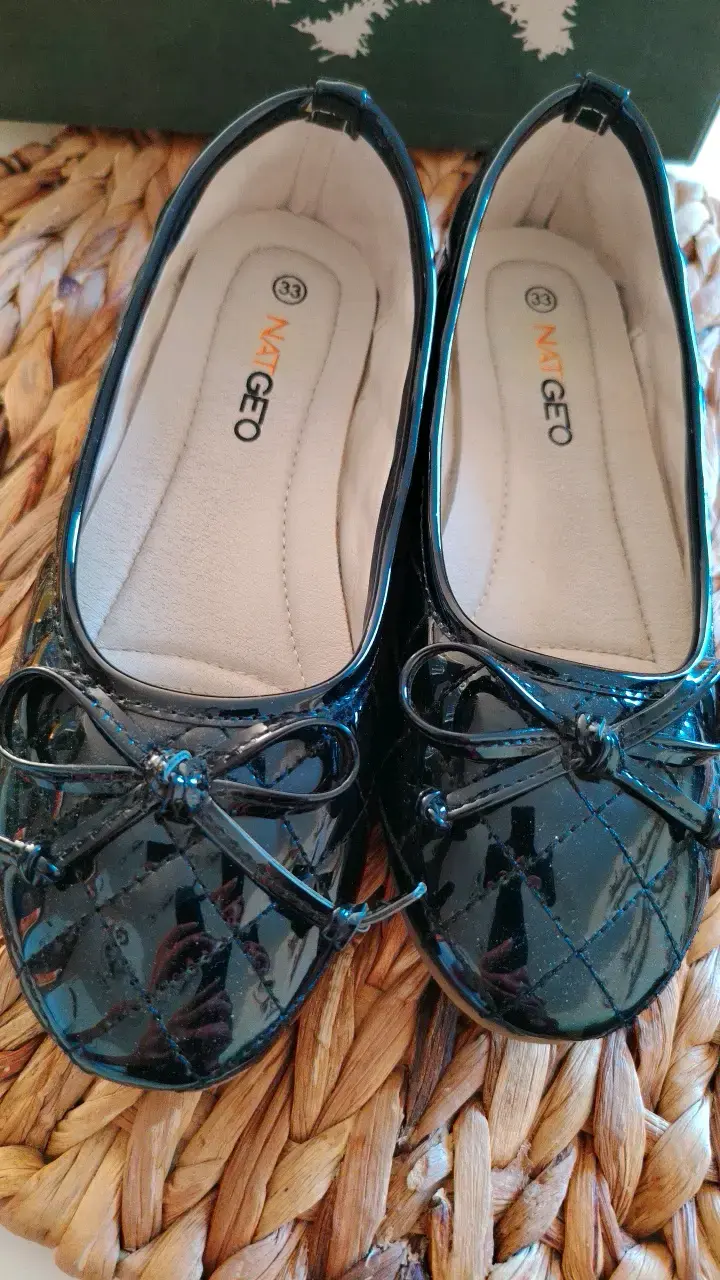Zapatos de charol negro para niña Nat Geo - 1